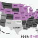 Illustration for article titled Map: Six Decades of the Most Popular Names for Girls, State-by-State